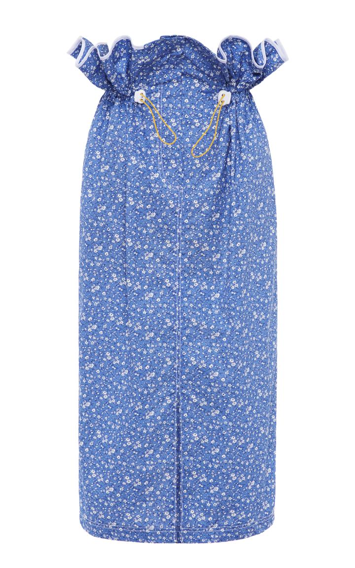 Marianna Senchina Sporty Drawstring Pattern Ruffle Skirt