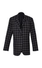 Monse Windowpane Lace Back Jacket