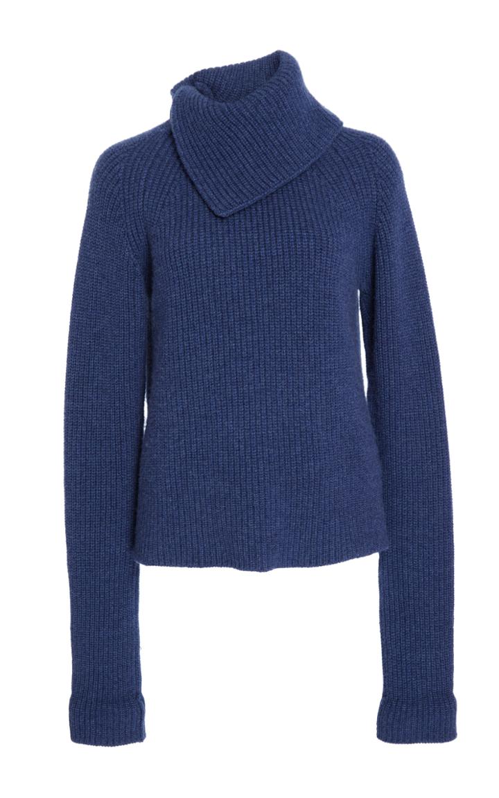Agnona Ribbed Cowl Neck Sweater