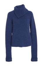 Agnona Ribbed Cowl Neck Sweater