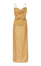 Moda Operandi Sandra Mansour Bowie Metallic Net Midi Dress Size: 34