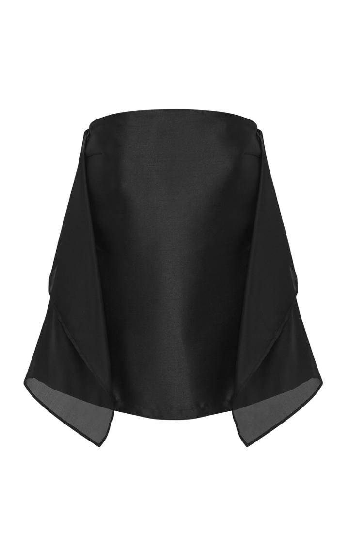 Moda Operandi Harris Tapper Chareau Silk Organza-paneled Satin Strapless Top