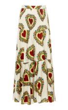 Moda Operandi Rhode Jana Tiered Ruched Cotton Maxi Skirt Size: M