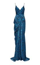 Zac Posen Floral-patterned Sleeveless Maxi Gown
