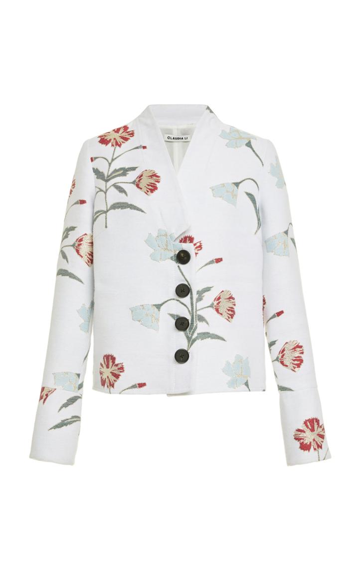 Claudia Li Shawl Collar Button Down Shirt