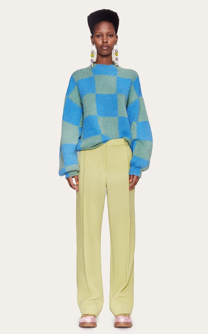Moda Operandi Stine Goya Adonis Oversized Checked Knit Sweater
