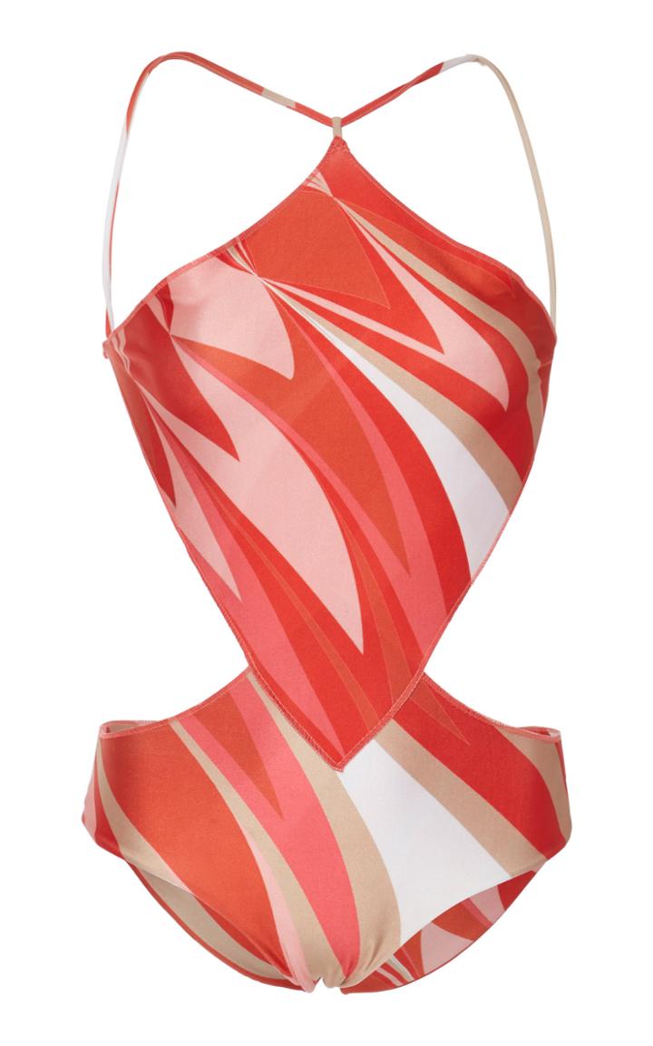 Cin Cin Printed Cutout Swimsuit Size: S