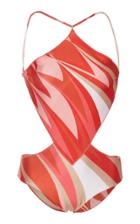 Cin Cin Printed Cutout Swimsuit Size: S