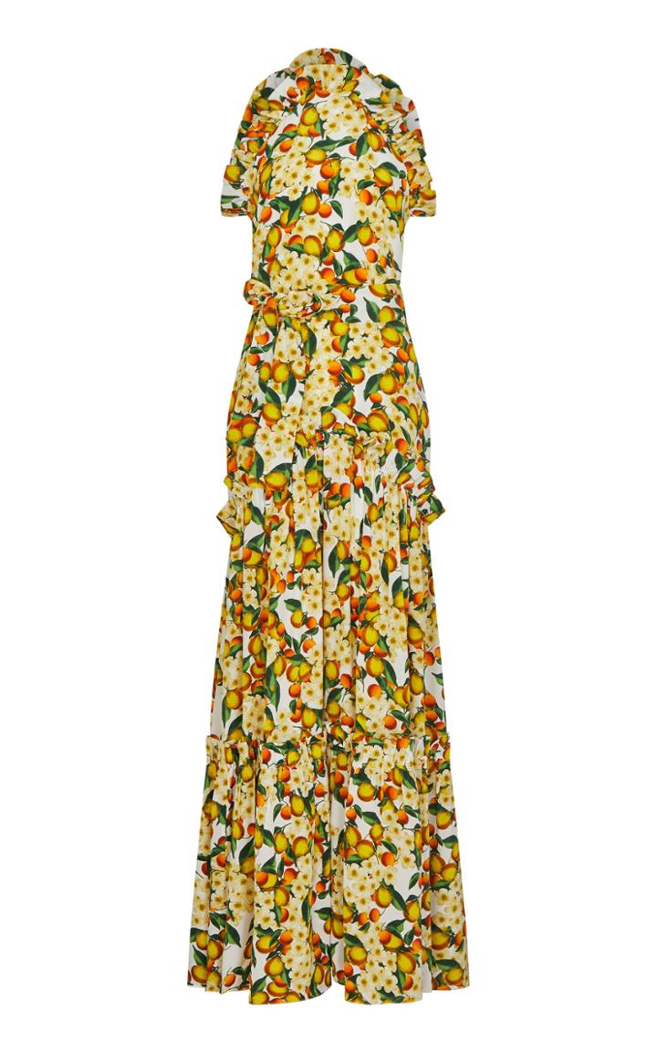 Moda Operandi Borgo De Nor Tatiana Frill Crepe De Chine Dress