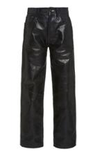 Moda Operandi R13 Nicole Leather High-rise Cropped Straight-leg Pants