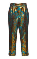 Dolce & Gabbana Metallic Jacquard Cropped Trouser