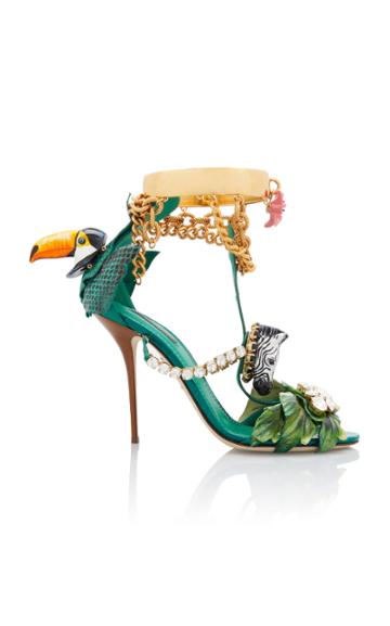 Moda Operandi Dolce & Gabbana Tropical Embellished Sandals Size: 35