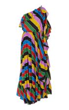 Philosophy Di Lorenzo Serafini Asymmetric Ruffled Printed Silk Midi Dress