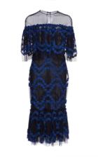 Costarellos Bi-level Fluted Dress