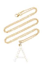 Moda Operandi Jemma Wynne Prive Pearl Letter Necklace