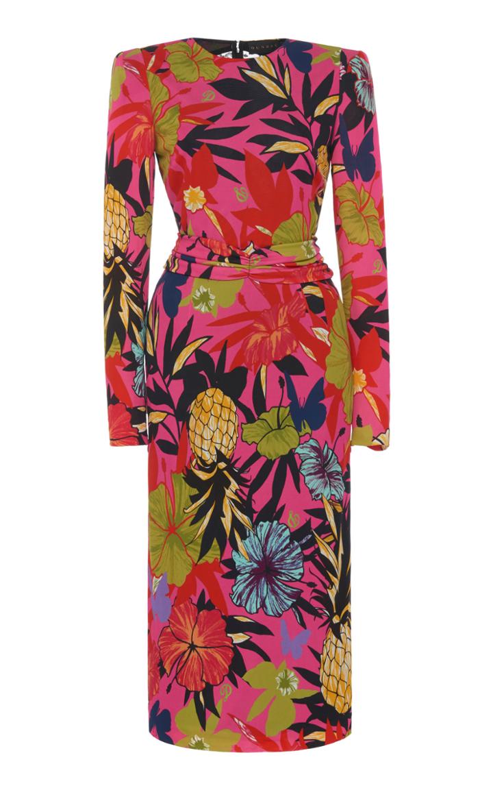 Moda Operandi Dundas Floral Long-sleeve Maxi Dress Size: 38