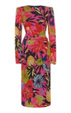 Moda Operandi Dundas Floral Long-sleeve Maxi Dress Size: 38