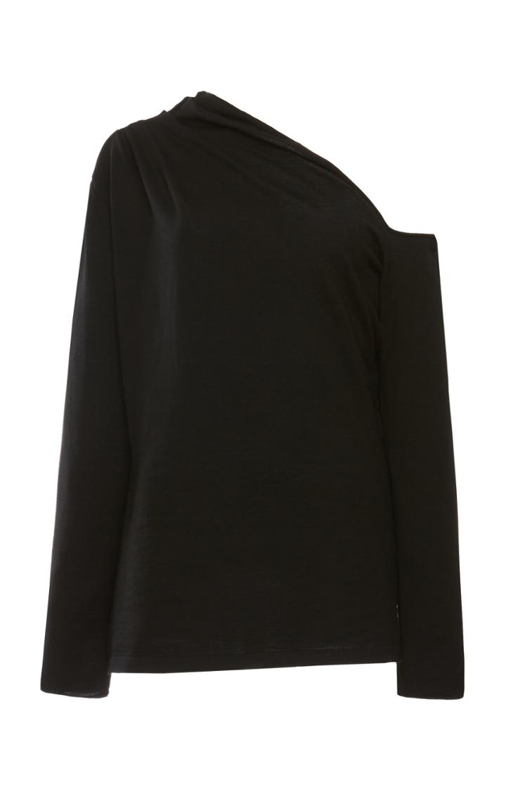 Elie Saab One Shoulder Knit Sweater
