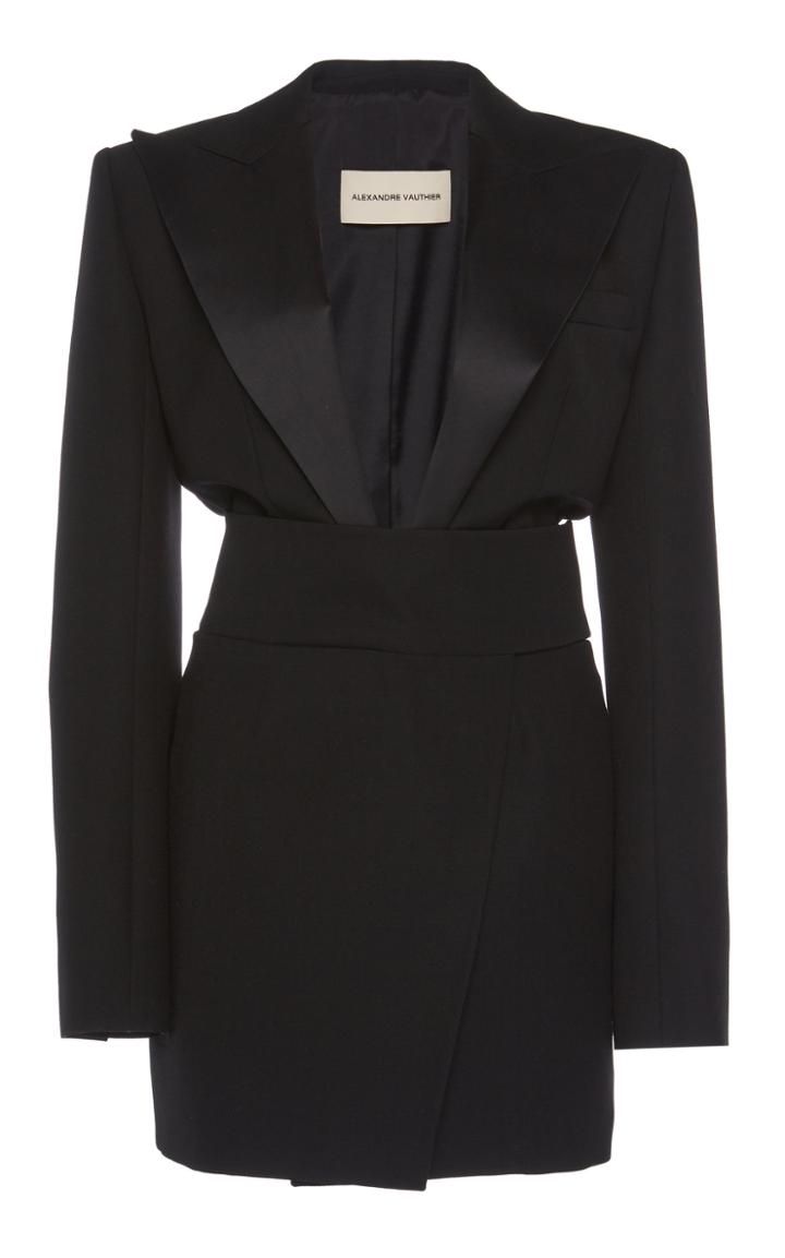 Alexandre Vauthier Mini Wool Blazer Dress
