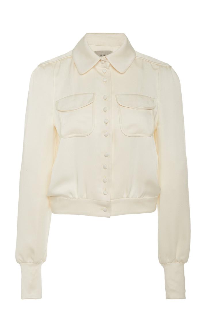 Soonil Silk Long Sleeve Blouse Size: 6