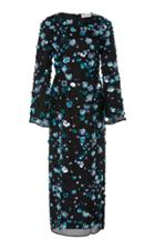 Mansur Gavriel Embellished Embroidered Silk Gown