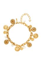 Oscar De La Renta Embellished Gold-tone Necklace