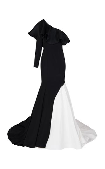 Bazza Alzouman Dahlia One Shoulder Gown