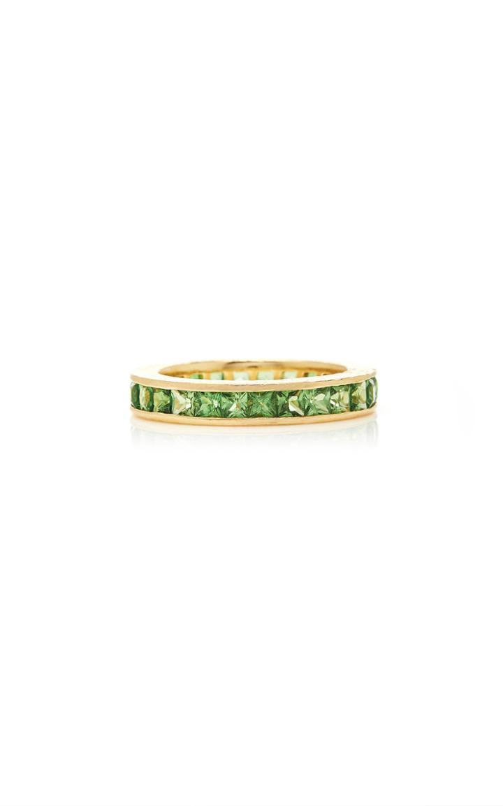 Octavia Elizabeth Green Tsavorite Garnet Ivy Eternity Ring