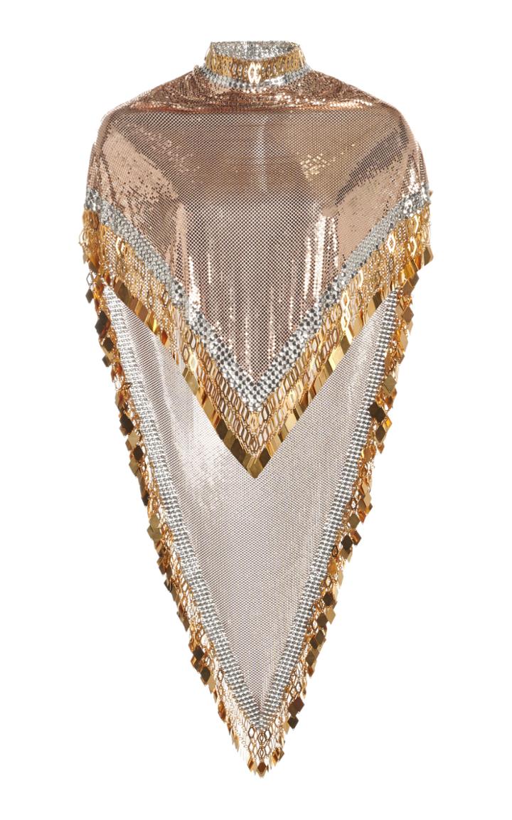 Moda Operandi Paco Rabanne Fringed Metallic Capelet