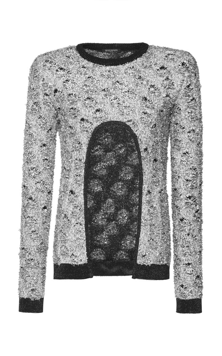 Balmain Open Front Pullover