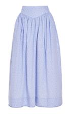 Moda Operandi Markarian Ash Full Skirt With Pointed Waist And Crochet Trim