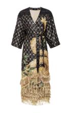 Alena Akhmadullina Fringe Detail Quilted Dragon Coat