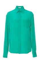 Tomas Maier Silk Button Up Blouse