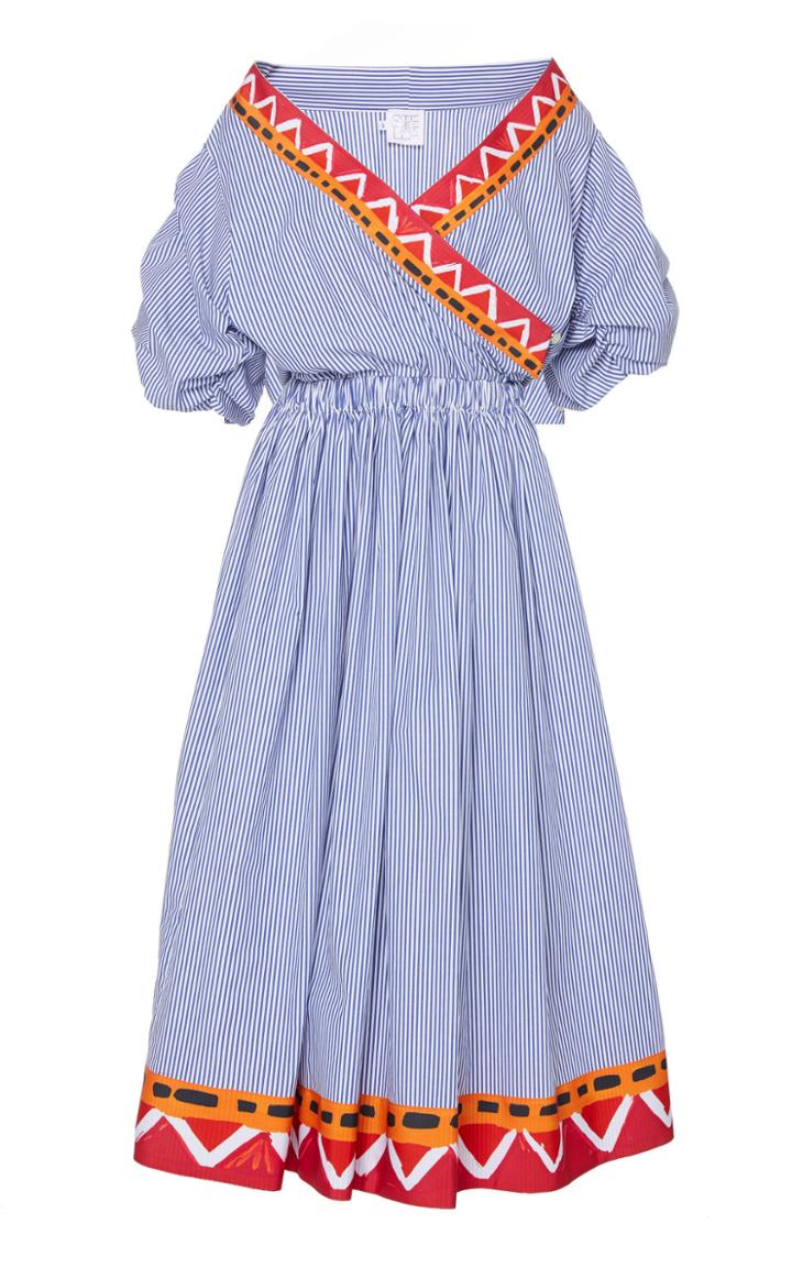 Stella Jean Cotton Midi Dress