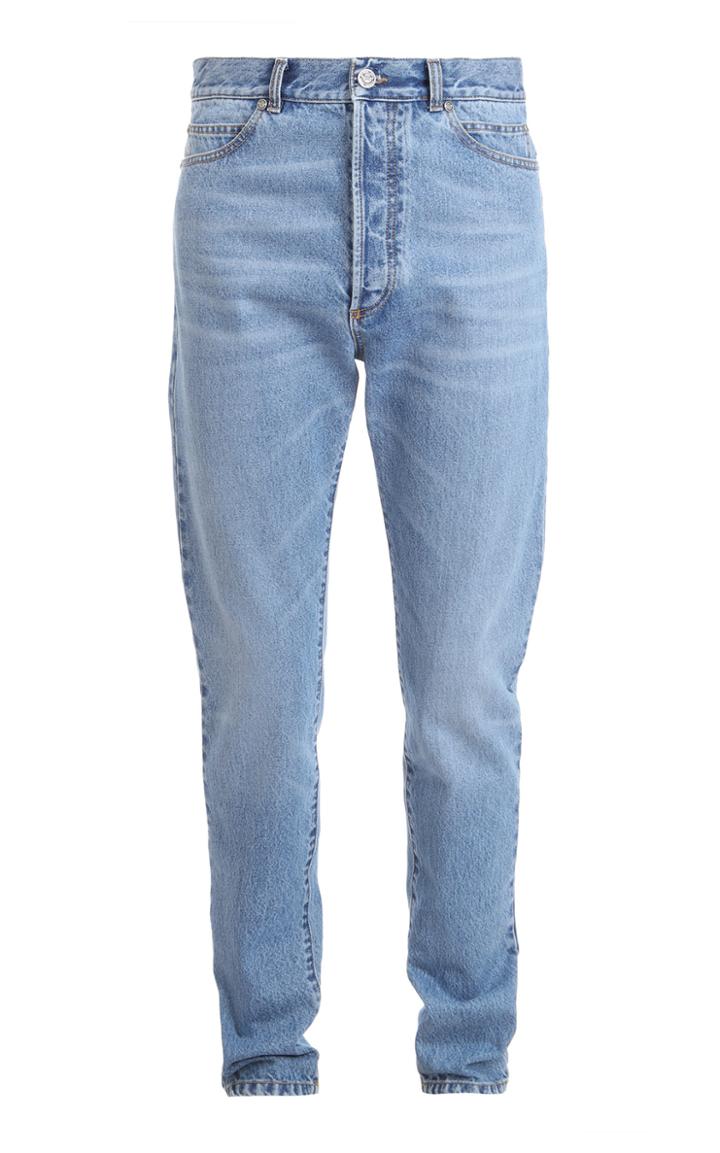 Balmain High Waisted Stone Wash Jeans
