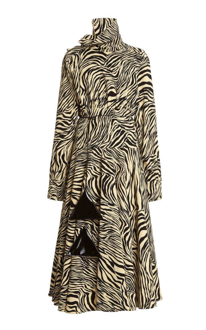Moda Operandi Christopher Kane Zebra Print Crepe Dress