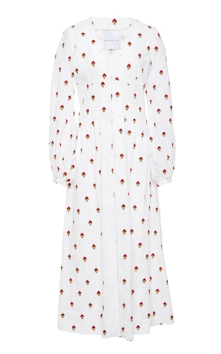 Markarian Churchill Embroidered Cotton Dress