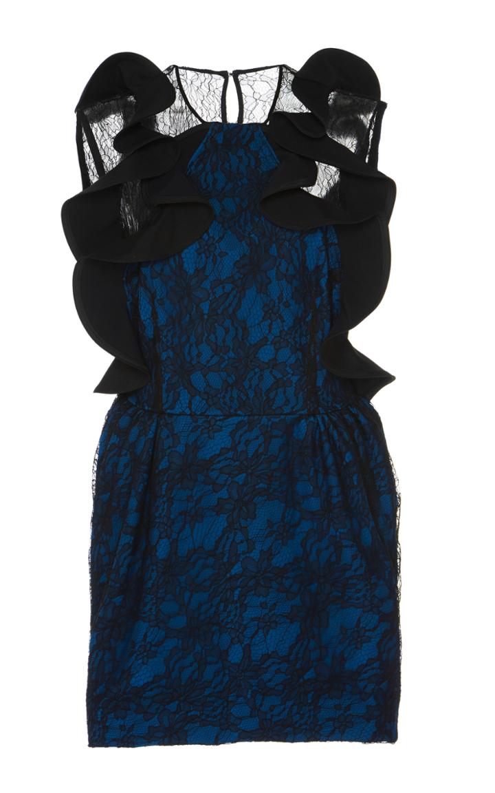 Emilio De La Morena Lace Detail Sleeveless Mini Dress