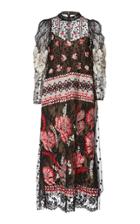 Biyan Agneti Mutton Sleeve Midi Dress