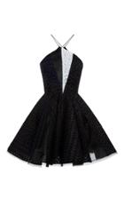 Alex Perry Brycen Contrast Halter Mini Dress