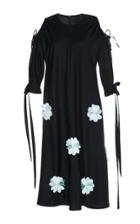 Paskal Cut Out Shoulder Dress With 3d Floral Applique
