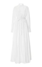 Moda Operandi Valentino Pleated Cotton-blend Maxi Dress Size: 36