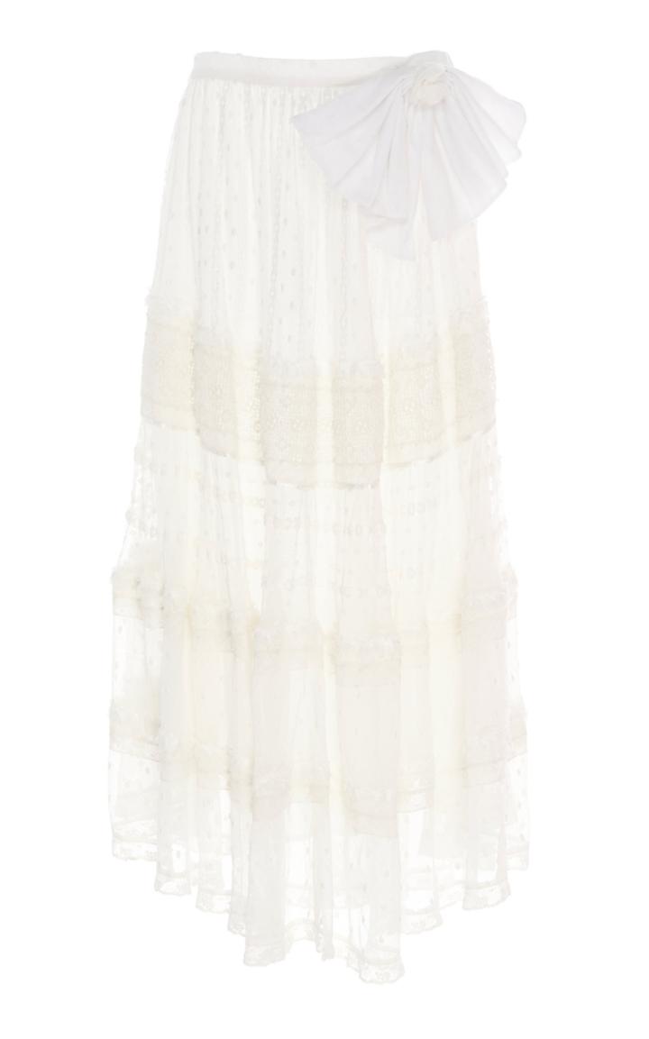 Loveshackfancy Coleman Semi Sheer Midi Skirt