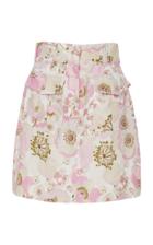 Zimmermann Floral-print Linen Mini Skirt
