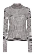 Missoni Printed Ribbed-knit Crewneck Sweater Size: 40