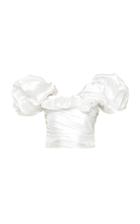 Moda Operandi Mach & Mach Ruffled Silk Off-the-shoulder Top