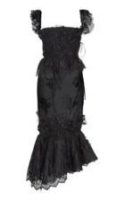 Brock Collection Piermaria Ruffle Asymmetric Embroidered Dress
