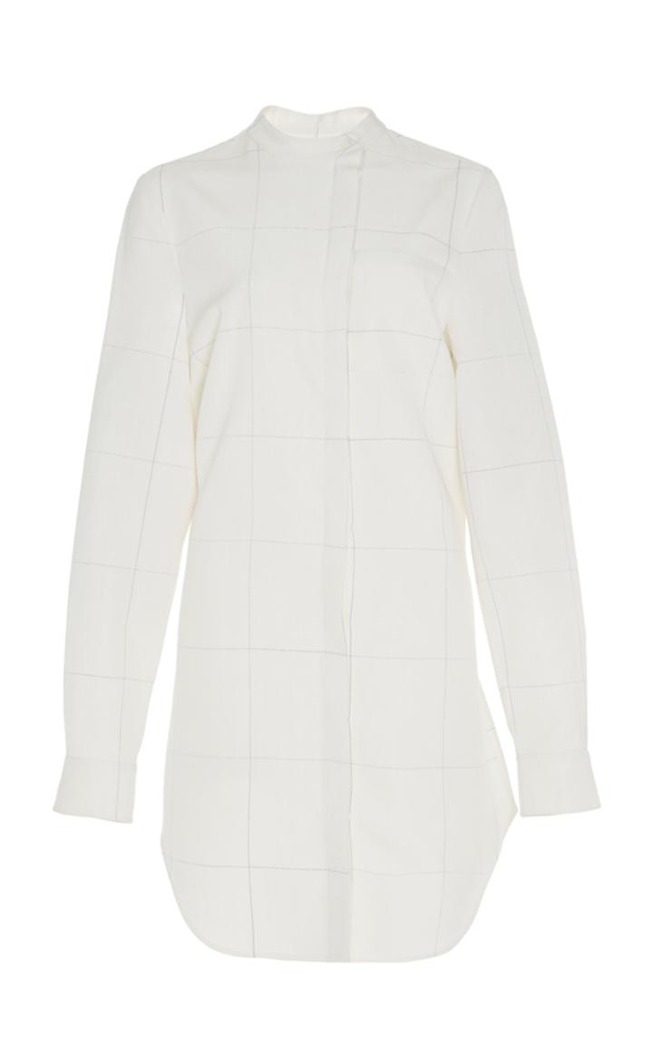Jil Sander Georgene Grid Print Top