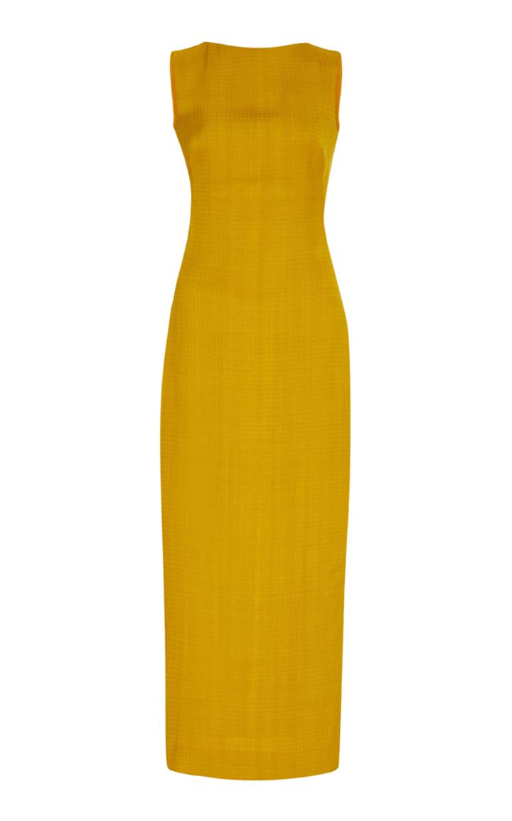 Moda Operandi Brandon Maxwell Sheath Linen Midi Dress Size: 2