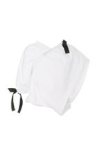 Rosetta Getty Asymmetric Bow-embellished Cotton Blouse